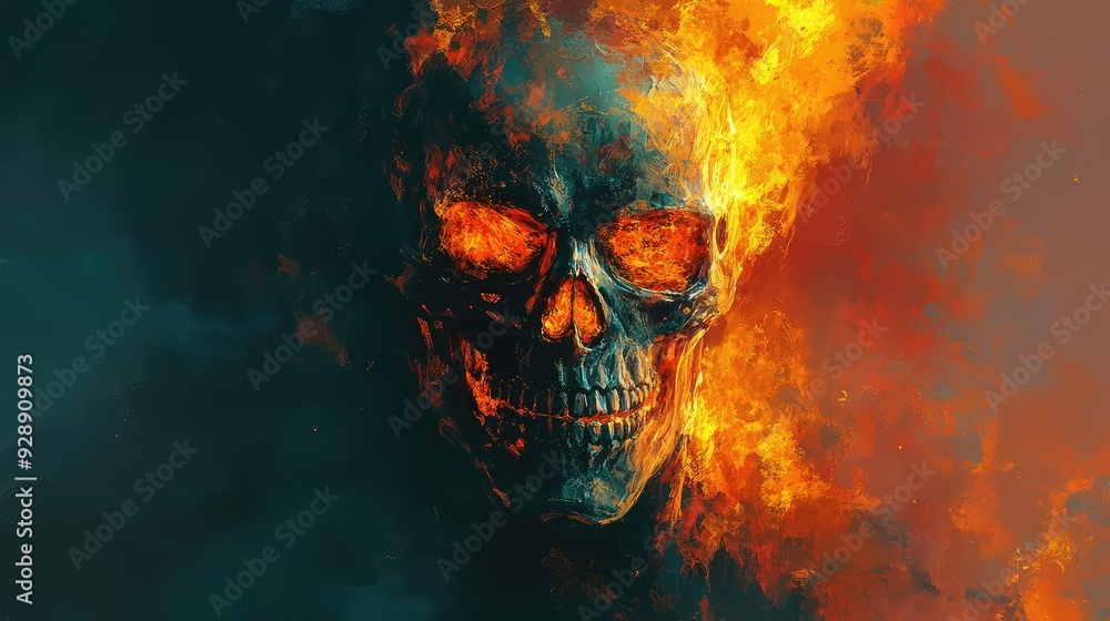 Dynamic Digital Art of a Flaming Skeleton with Bow and Arrow in a Fiery Background, Capturing the Intensity and Power of the Scene in a Unique and Striking Illustration Dynamic Digital Art of a Flaming Skeleton with Bow and Arrow in a Fiery Background, Capturing the Intensity and Power of the Scene in a Unique and Striking Illustration