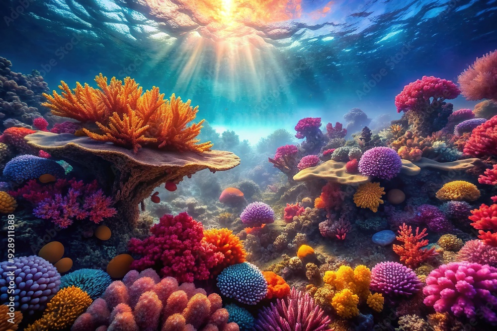 Fototapeta premium coral reef in sea