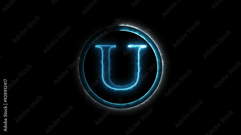 Animated Neon Energy Alphabet, Letter, Font Symbol and Seamless Loop Background. Animated Neon Energy Alphabet, Letter, Font Symbol and Seamless Loop Background.