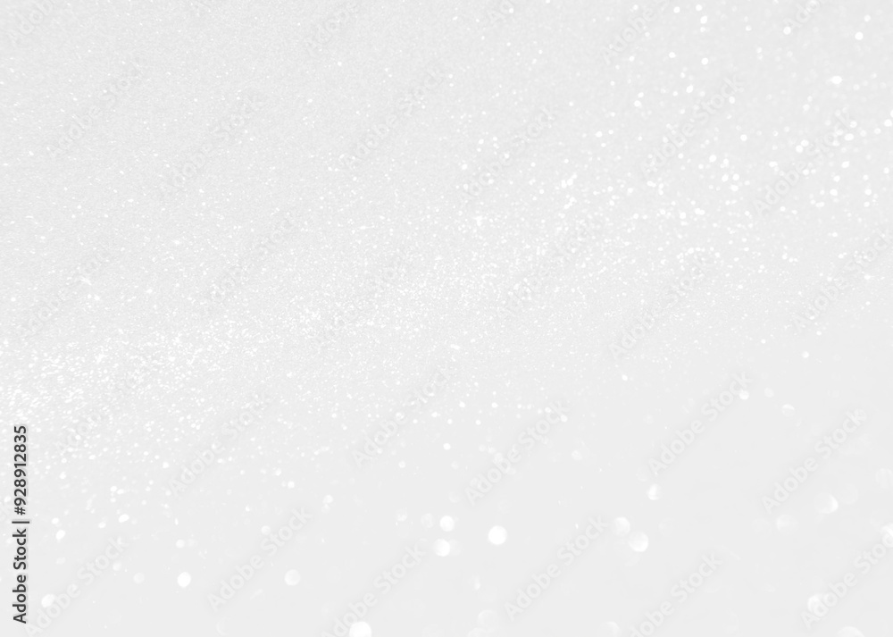 Fototapeta premium Abstract blurred silver glitter background, blank shiny glitter background, selective focus