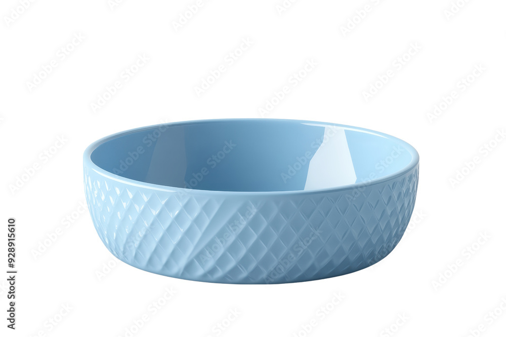 Blue ceramic bowl with textured pattern, ideal for serving food or as a decorative piece. Modern kitchenware design captured in high resolution. Blue ceramic bowl with textured pattern, ideal for serving food or as a decorative piece. Modern kitchenware design captured in high resolution.