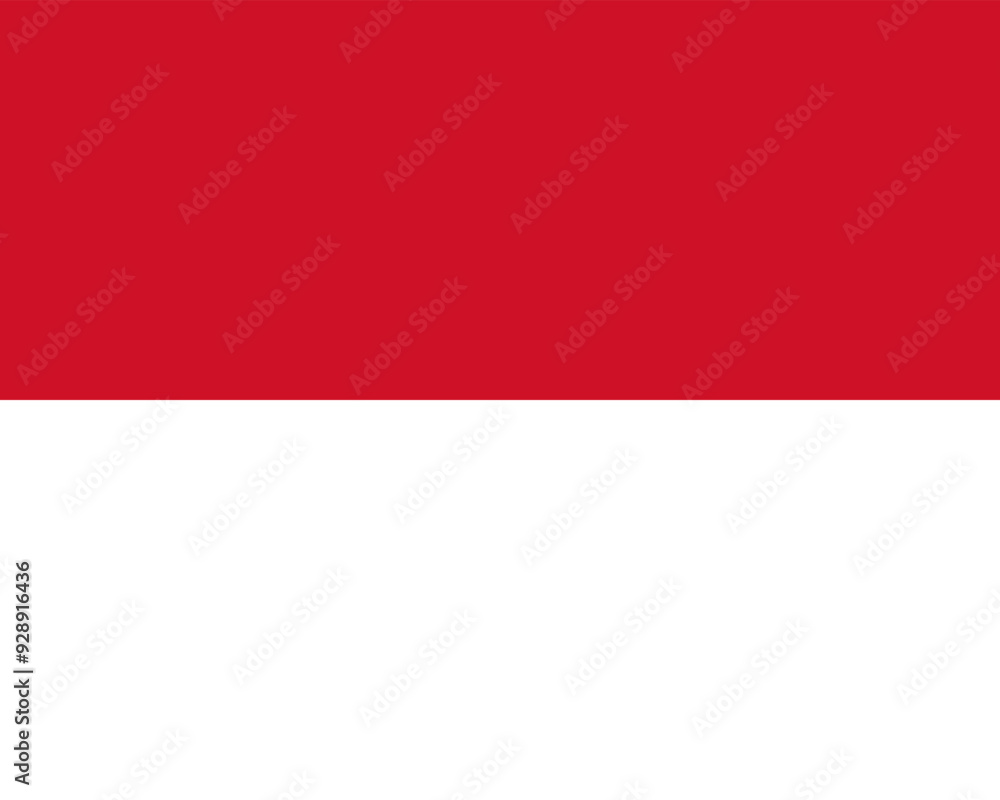 The flag of the Principality of Monaco consists of two horizontal bands of red and white The flag of the Principality of Monaco consists of two horizontal bands of red and white