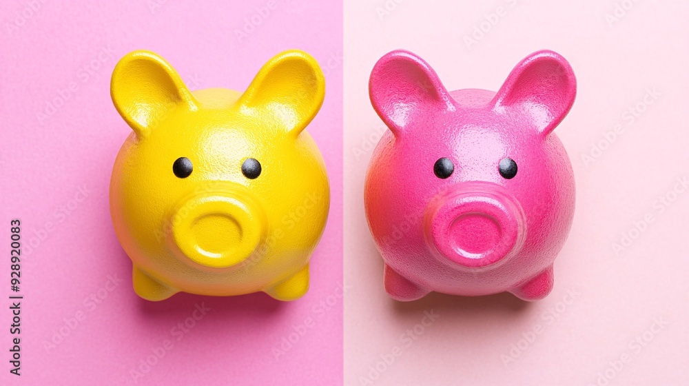 A side-by-side comparison of loan options with different interest rates demonstrating the impact on total repayment costs Stock Photo with copy space A side-by-side comparison of loan options with different interest rates demonstrating the impact on total repayment costs Stock Photo with copy space