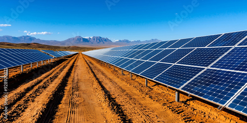 Solar field in South Africa, solar panels