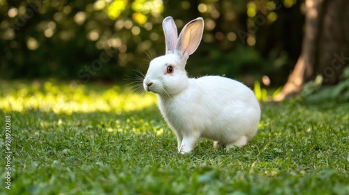 White Rabbit in the Grass