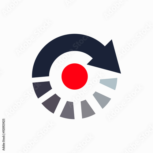 reload, icon, logo, design, template