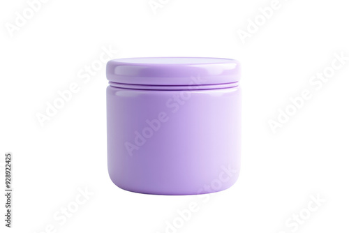 Elegant violet jar with a sleek design, perfect for cosmetics, skincare, and storage. Versatile container for home and beauty uses.