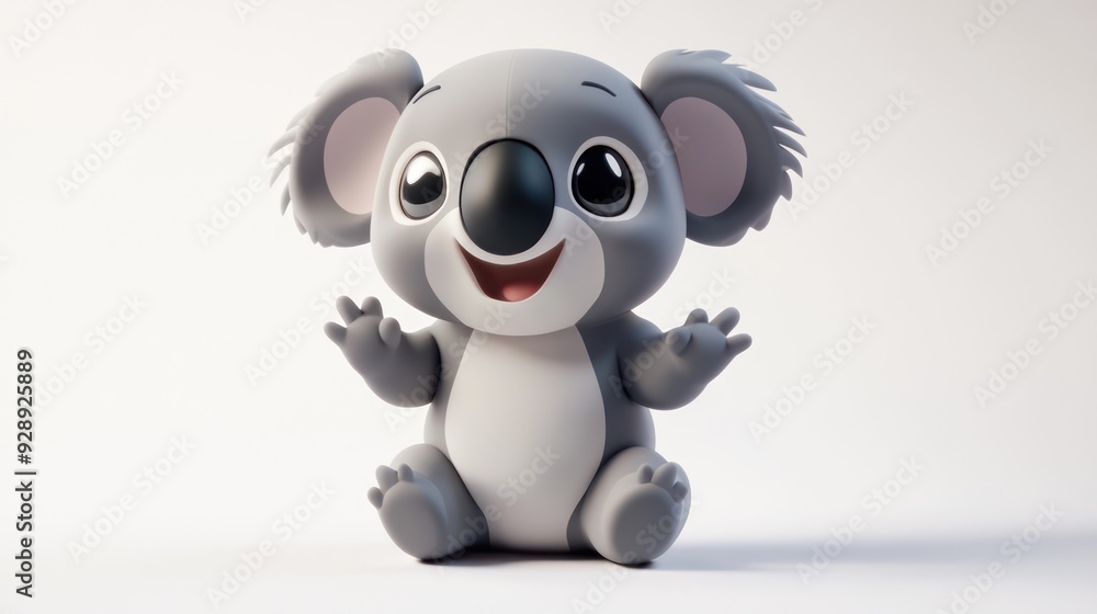 Naklejka premium Cute Cartoon Koala Bear
