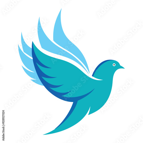 Bird wing dove logo design 1