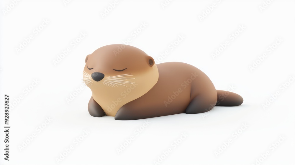 Cute 3D Otter Illustration Cute 3D Otter Illustration