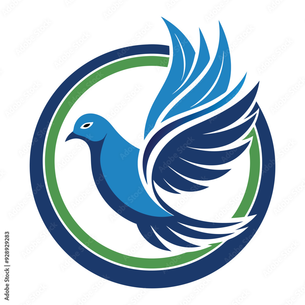 Obraz premium Bird wing dove logo design 9