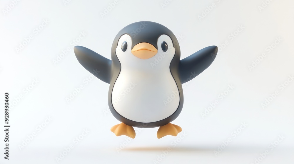 Fototapeta premium Cute Penguin 3D Illustration