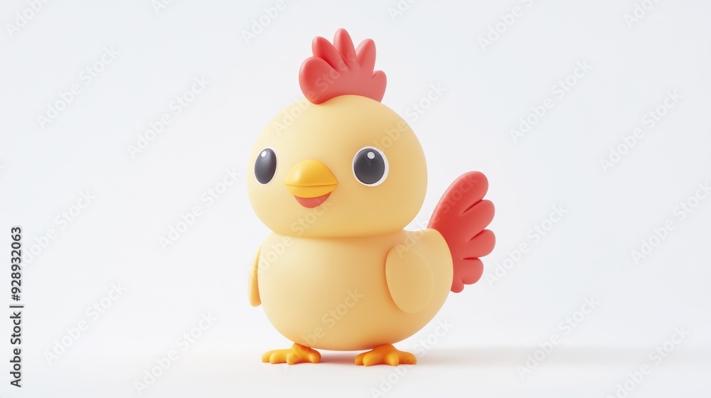 Cute Yellow Chick 3D Render Cute Yellow Chick 3D Render