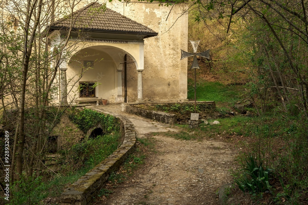 The old church in the forest, north Italy. The old church in the forest, north Italy.