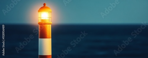 A shining beacon standing tall, guiding travelers with its bright signal, Beacon, Shine Signal Guide