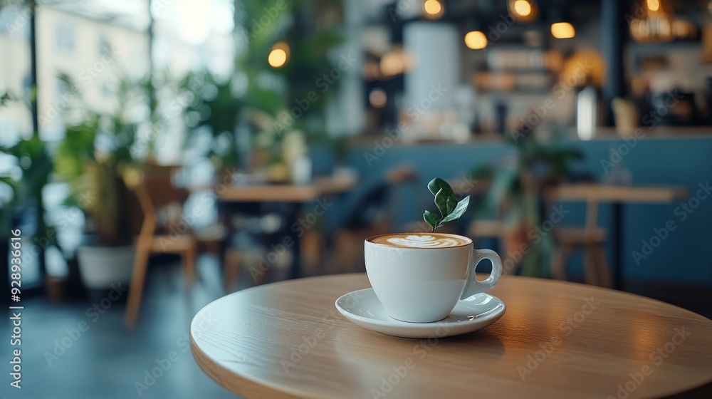 A Cup of Coffee in a Cozy Cafe A Cup of Coffee in a Cozy Cafe