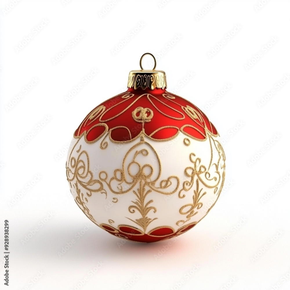 3D Christmas Ball Isolated on White Background 3D Christmas Ball Isolated on White Background