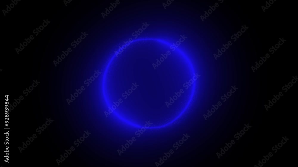 Blue glowing particles element rotating in circular motion on black background, element for intro , logo reveal , video opener Blue glowing particles element rotating in circular motion on black background, element for intro , logo reveal , video opener