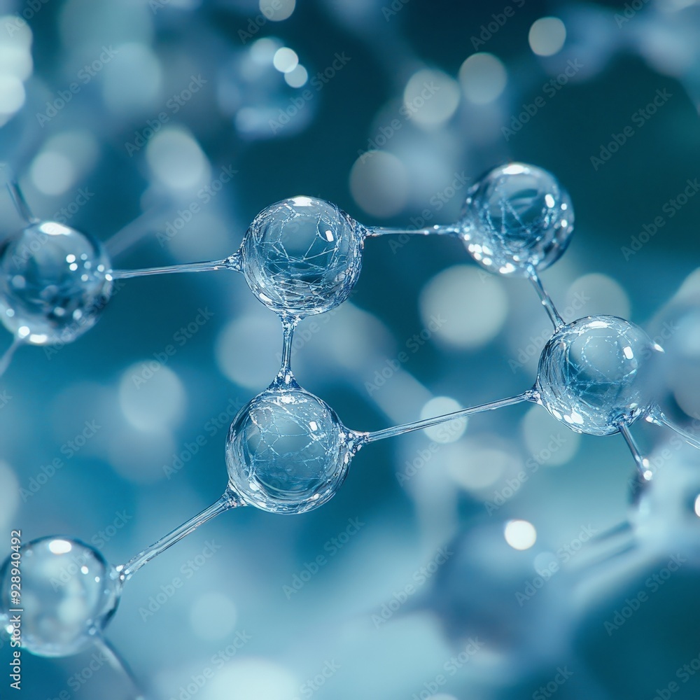 Abstract Molecular Science Background in Blue Tones Abstract Molecular Science Background in Blue Tones