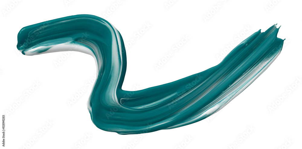 Shiny green liquid brush strokes isolated on transparent background Shiny green liquid brush strokes isolated on transparent background