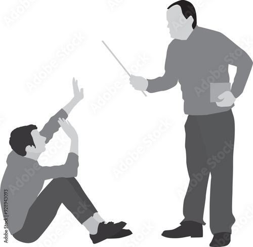 The teacher Hit the Student, and the teacher punished the Student.