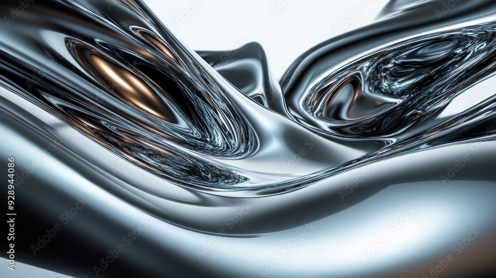 Futuristic Metallic Chrome Design with Reflective Surfaces and High-Tech Gradients Futuristic Metallic Chrome Design with Reflective Surfaces and High-Tech Gradients