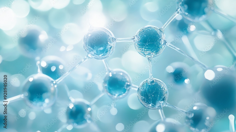 Abstract Molecular Science Background in Blue Tones Abstract Molecular Science Background in Blue Tones