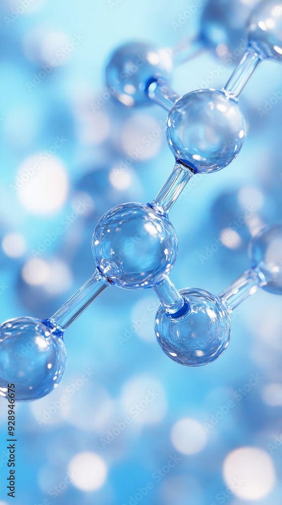 Abstract Molecular Science Background in Blue Tones Abstract Molecular Science Background in Blue Tones