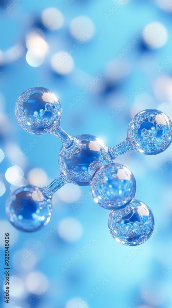 Abstract Molecular Science Background in Blue Tones Abstract Molecular Science Background in Blue Tones