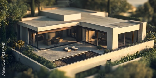 Modern Villa in Lush Landscape