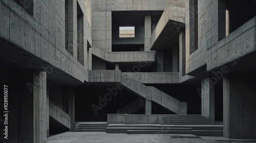 Monumental Neo Brutalist Architecture: Bold Concrete Structures Embodying Strength and Simplicity photo