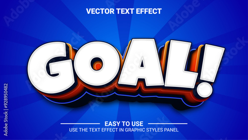 3d goal editable text effect