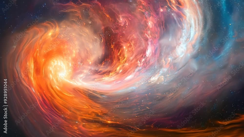 Swirling nebula clouds forming in deep space Swirling nebula clouds forming in deep space