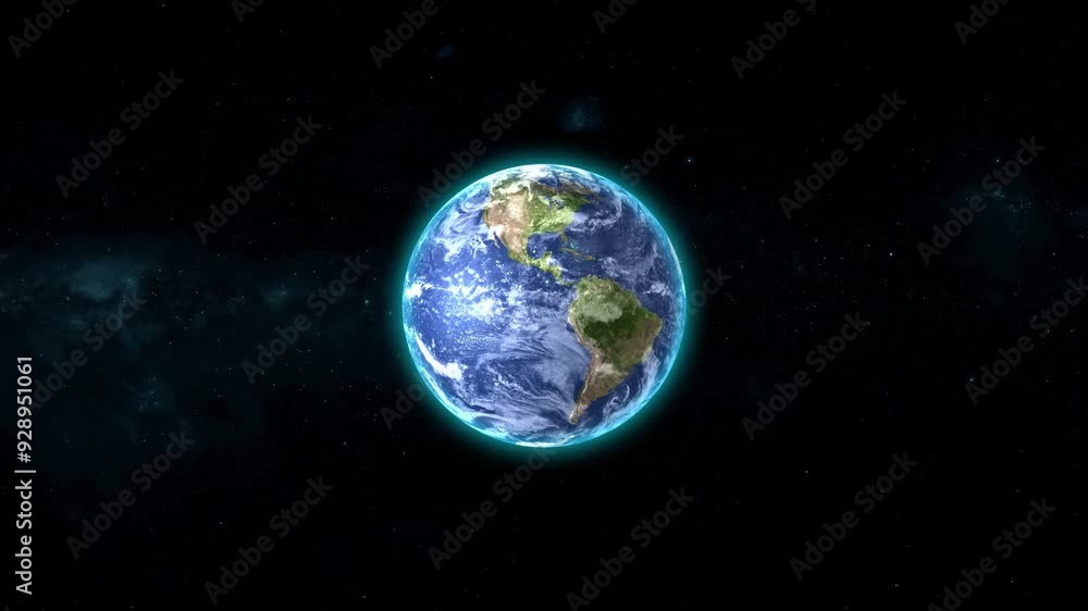 Planet earth glowing with atmosphere. Natural realistic planet earth .3d rendered Realistic Earth seen from space. A star revolves around the sun at a distance of hundreds of times from the earth . Planet earth glowing with atmosphere. Natural realistic planet earth .3d rendered Realistic Earth seen from space. A star revolves around the sun at a distance of hundreds of times from the earth .