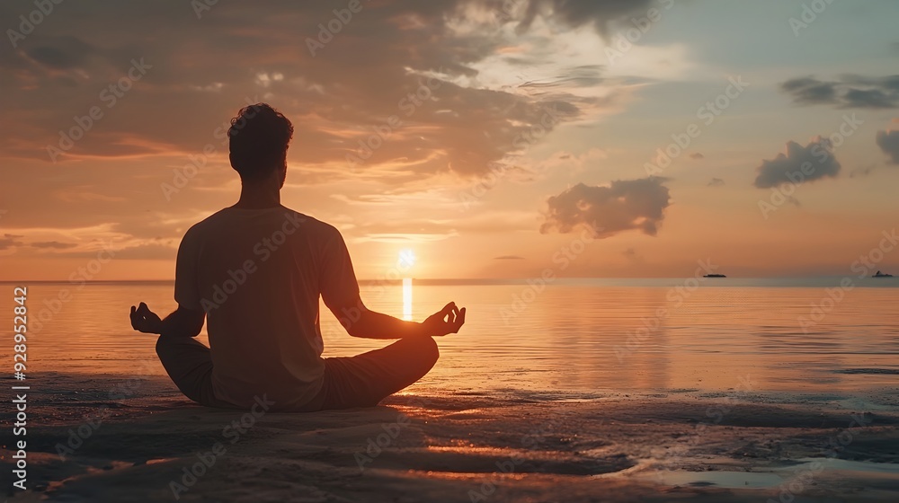 Serene Sunrise Yoga Flow on Peaceful Beach Meditation Serene Sunrise Yoga Flow on Peaceful Beach Meditation
