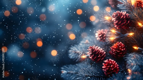 Wallpaper Mural Festive and colorful Christmas and New Year background with bright winter accents, ideal for a holiday greeting card or banner. Torontodigital.ca