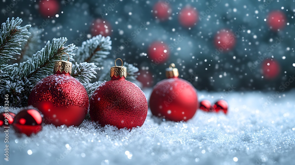 Bright and festive Christmas and New Year background with a winter theme, featuring cheerful decorations and snowflakes, perfect for a holiday banner or card. Bright and festive Christmas and New Year background with a winter theme, featuring cheerful decorations and snowflakes, perfect for a holiday banner or card.