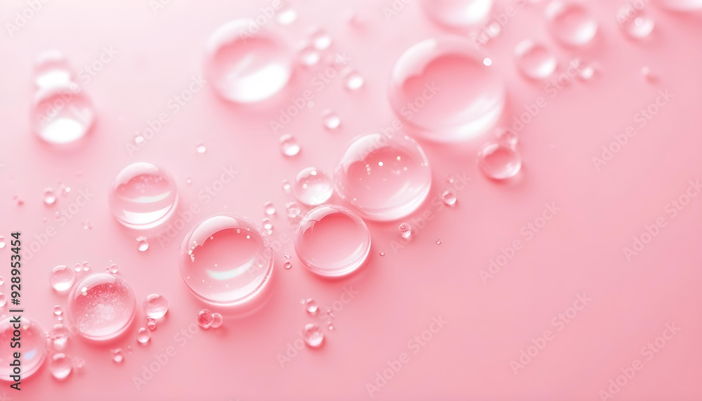 Water Drops on a Pink Background Water Drops on a Pink Background