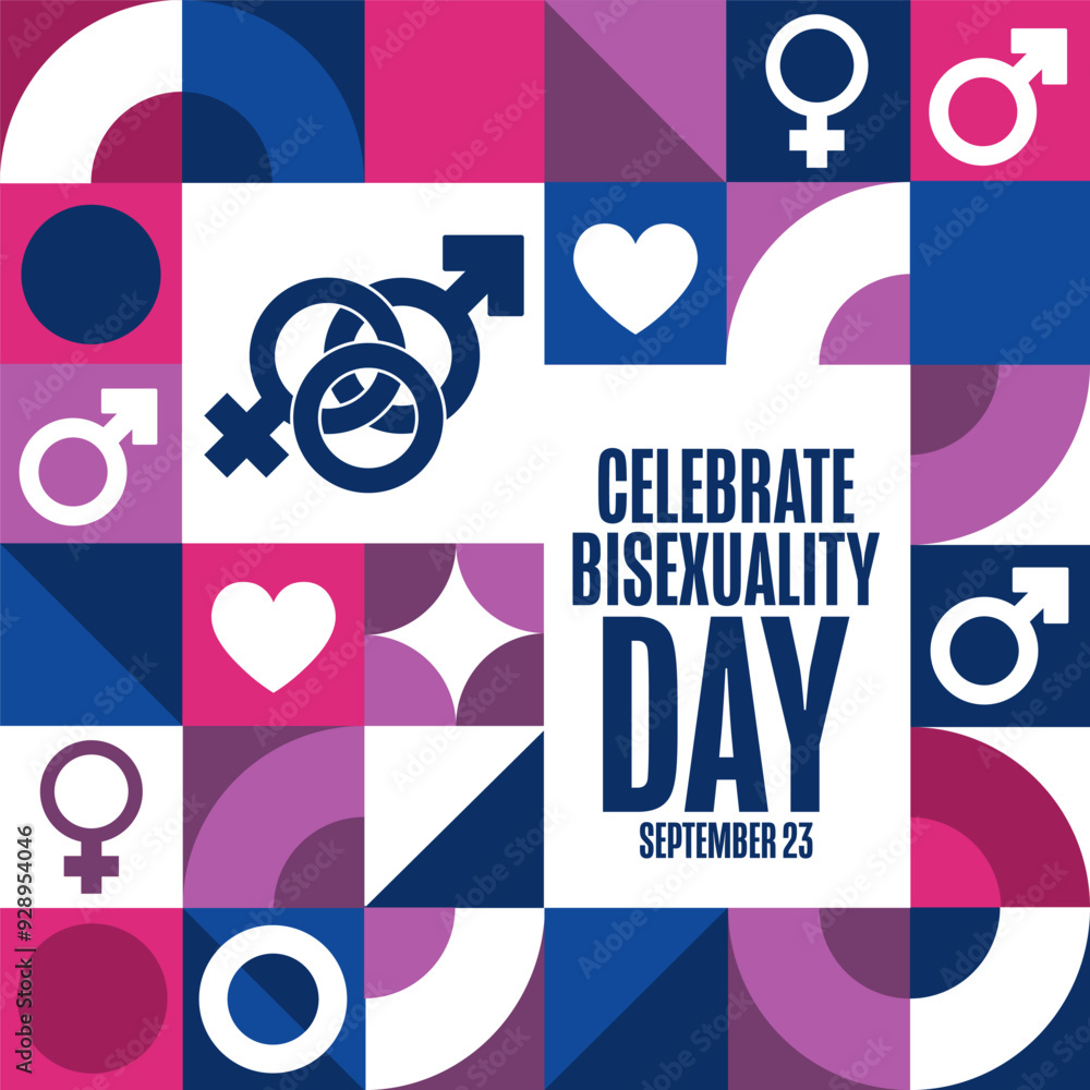 Celebrate Bisexuality Day. September 23. Holiday concept. Template for ...
