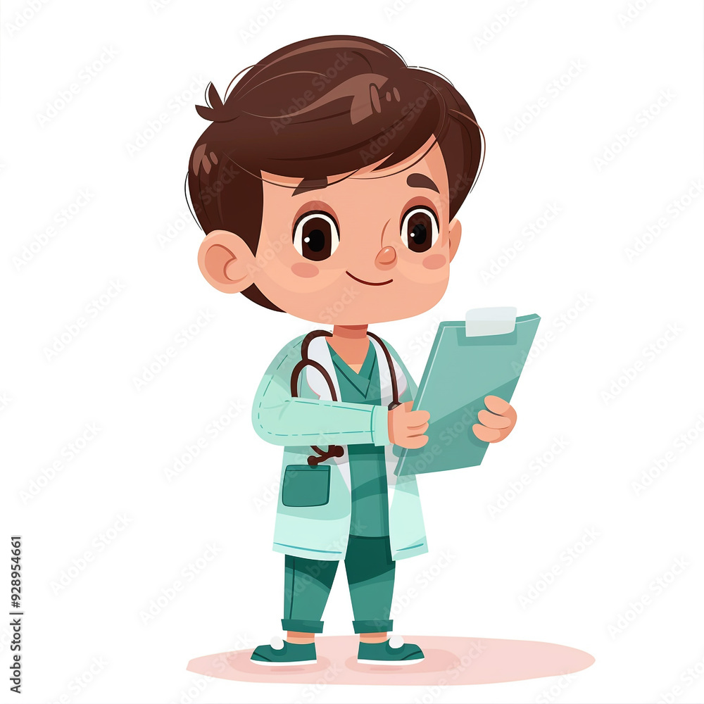 Vector illustration of cute doctor Vector illustration of cute doctor