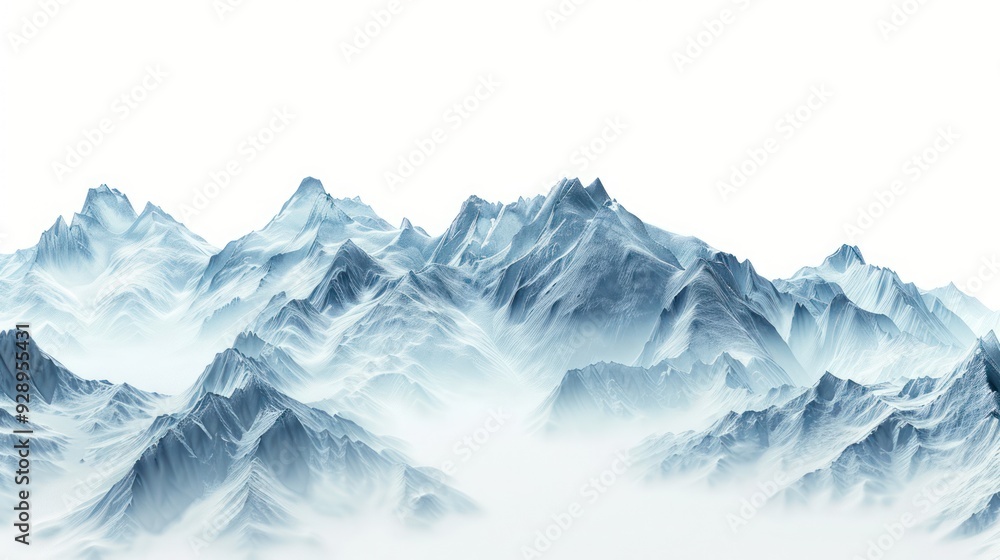 Fototapeta premium Snowy Mountain Range