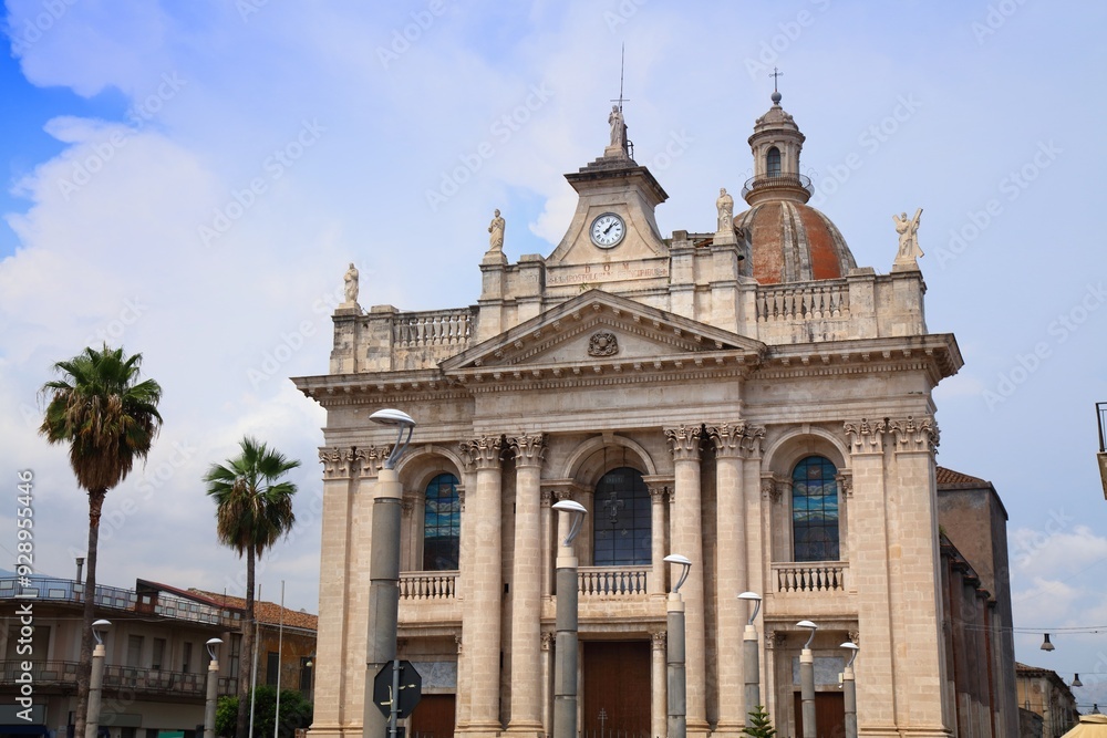 Fototapeta premium Saint Peter basilica in Riposto, Italy