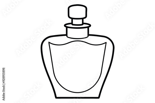 Perfume bottle line art vector illustration