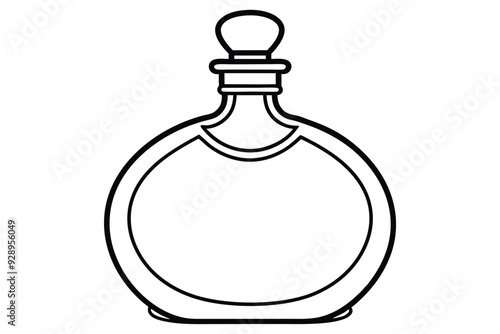 Perfume bottle line art vector illustration