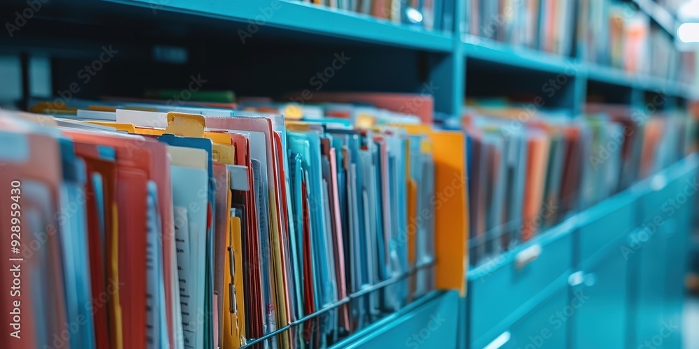 A close-up of medical records in a file cabinet, focusing on the various files and documents, symbolizing the clinic's need for a digital recording system. A close-up of medical records in a file cabinet, focusing on the various files and documents, symbolizing the clinic's need for a digital recording system.
