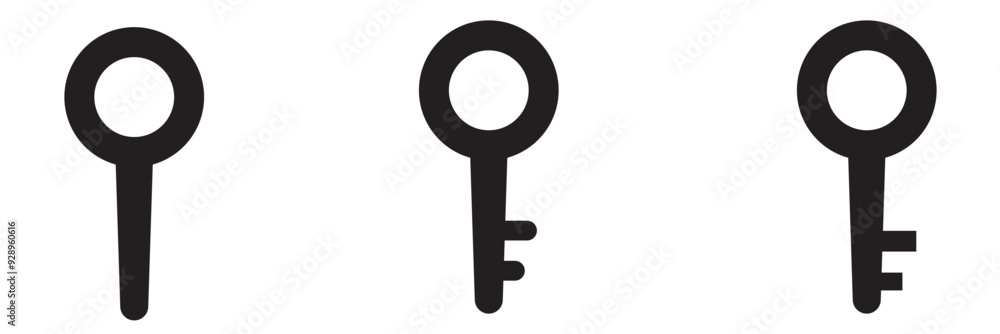 Key icon set. Key vector icon. Key symbol Key icon set. Key vector icon. Key symbol