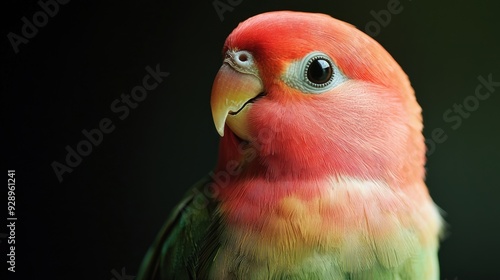 A Close-Up Portrait of a Vibrant Parrot photo