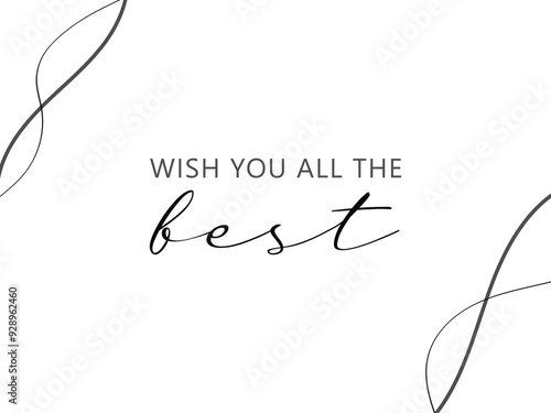 Wish you all the best card abstract