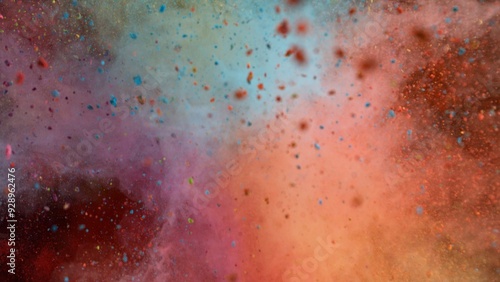 Colored powder dust abstract background . Freeze motion.