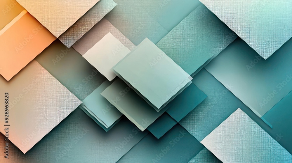 Obraz premium Modern digital artwork with geometric shapes and colors.